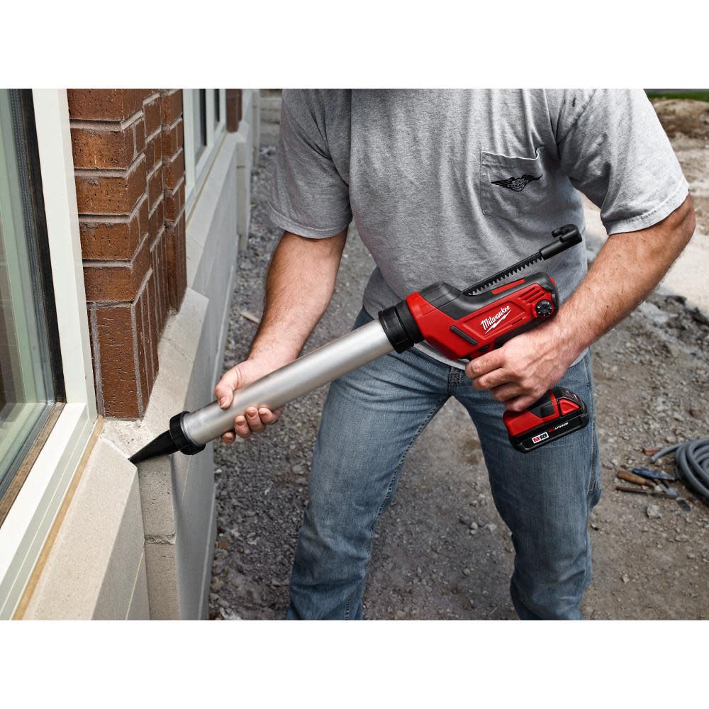 Milwaukee M18 Cordless 20 oz Sausage Style Caulk and Adhesive Gun Kit - Ascmtools