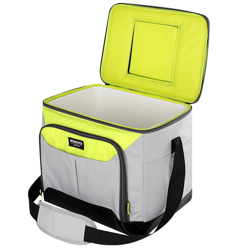 Igloo Insulated Trek Hard Liner Cooler 28 Can Ash Gray/Acid Green - Ascmtools