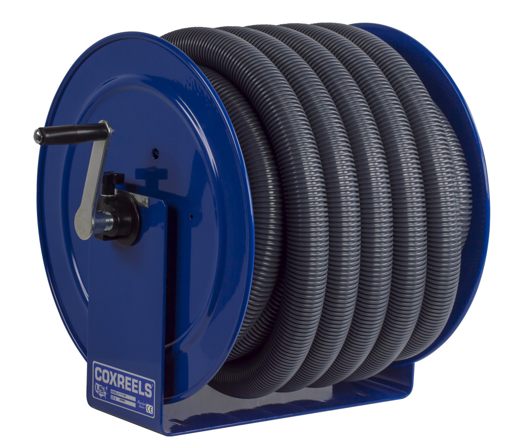 Coxreels Hose Reel Vacuum Only Direct Crank Rewind 1 1/2″ 2″ ID 35′ Hose Capacity - Ascmtools