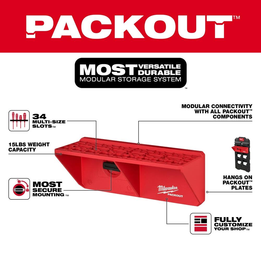 Milwaukee PACKOUT Screwdriver Rack - Ascmtools