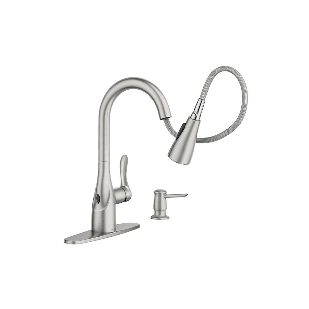 Moen Arlo Pulldown Kitchen Faucet with Sensor Spot Resist Stainless - Ascmtools