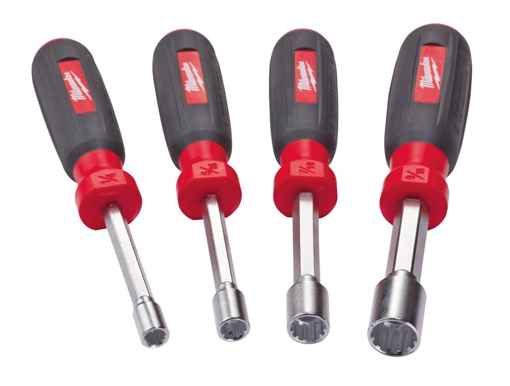 Milwaukee 4 pc Hollow Shaft SAE Nut Driver Set - Ascmtools