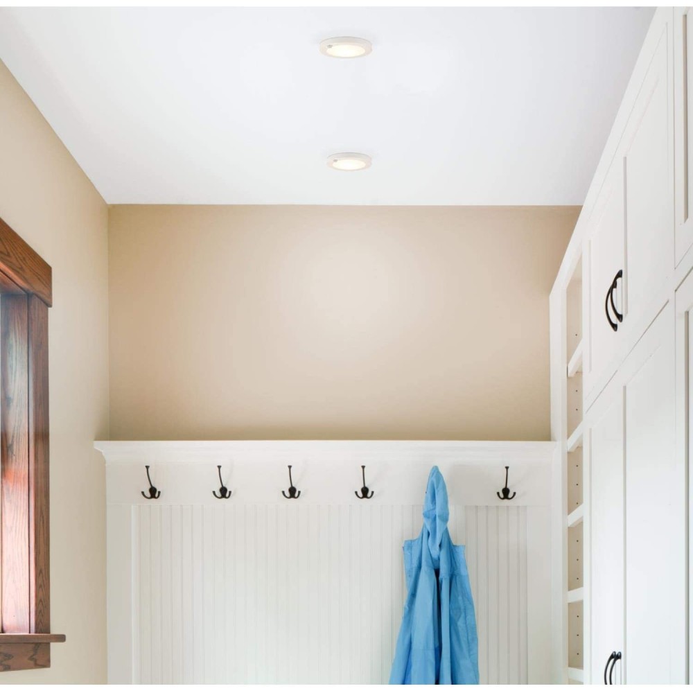 Westinghouse 6″ 7W White LED Flush Mount Ceiling Light Fixture - Ascmtools