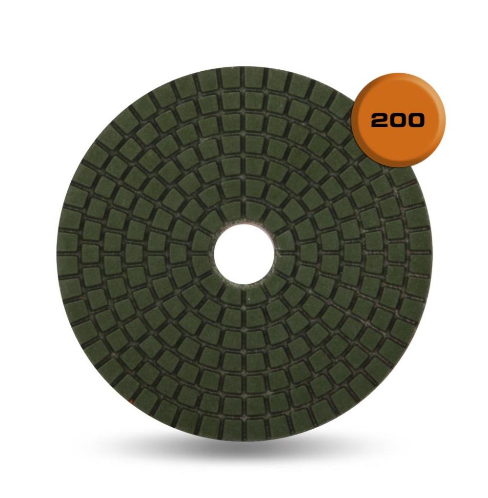Rubi Tools Resin Wet Polishing Pad 200 Grit 4 In. - Ascmtools