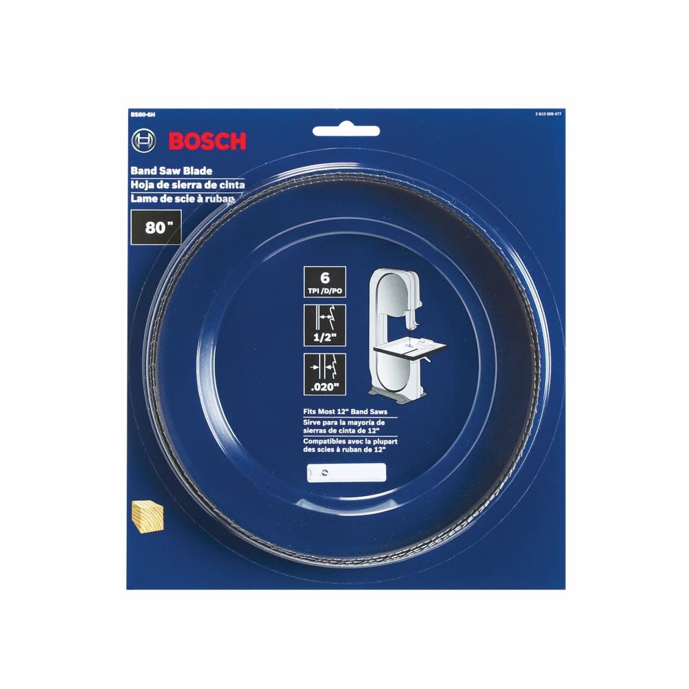 Bosch 80 In. 6 TPI Heavy Duty Stationary Band Saw Blade - Ascmtools