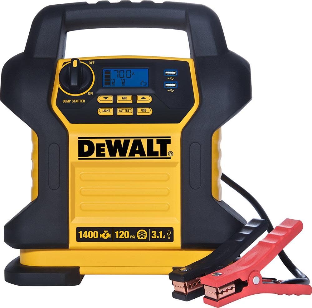 DEWALT 1400 Peak Amp Jump Starter with Digital Compressor - Ascmtools
