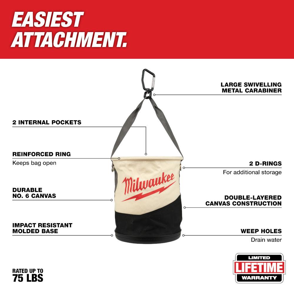 Milwaukee Canvas Utility Bucket - Ascmtools