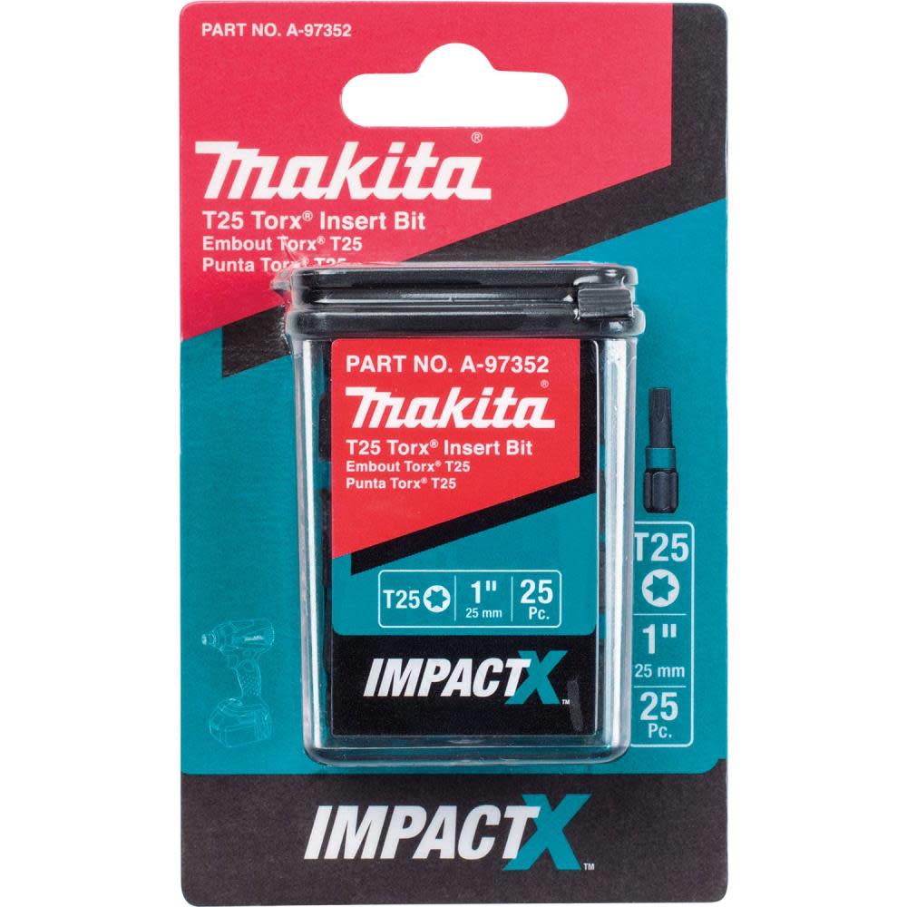 Makita Impact X T25 Torx 1 Insert Bit 25/pk - Ascmtools