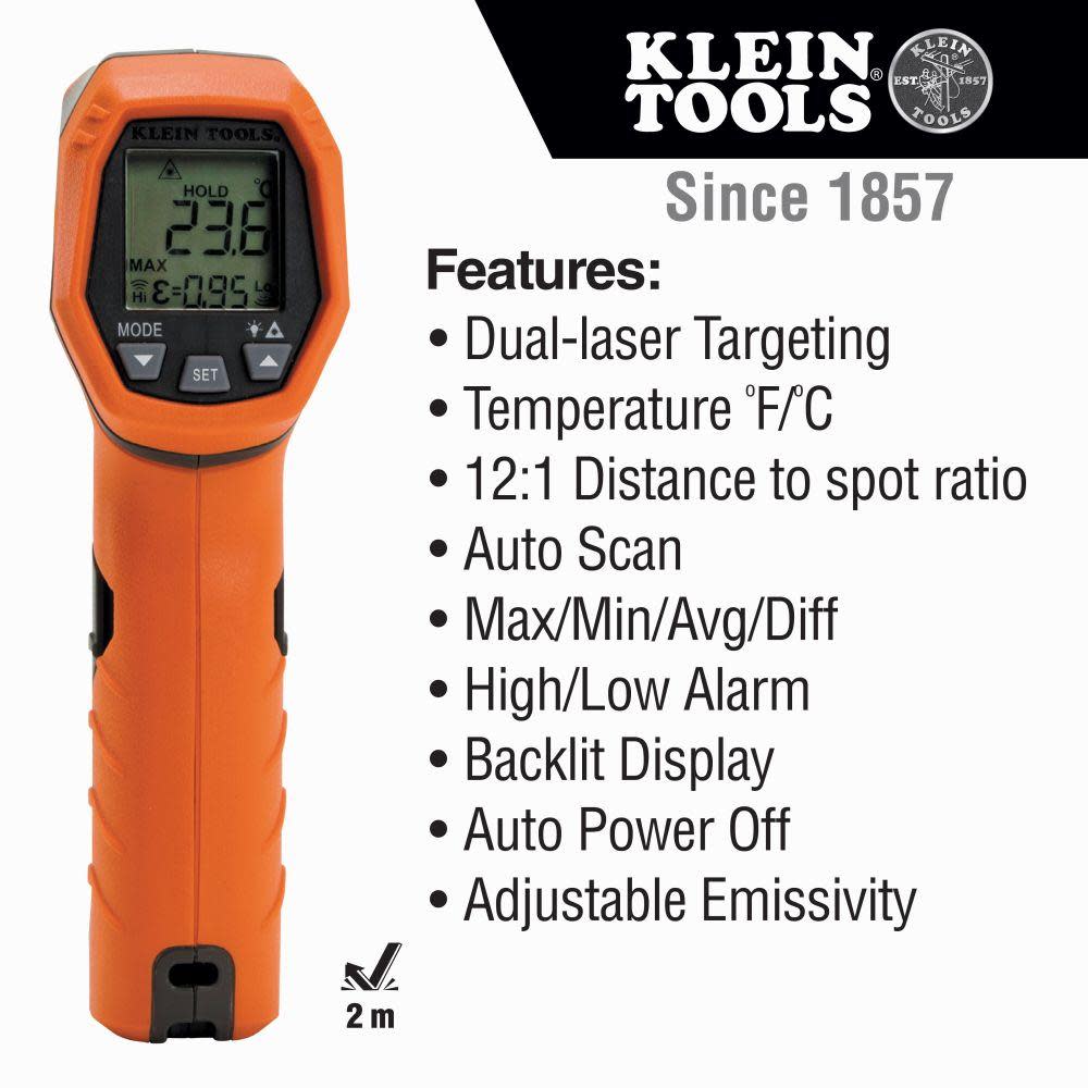 Klein Tools Dual Laser Infrared Thermometer - Ascmtools