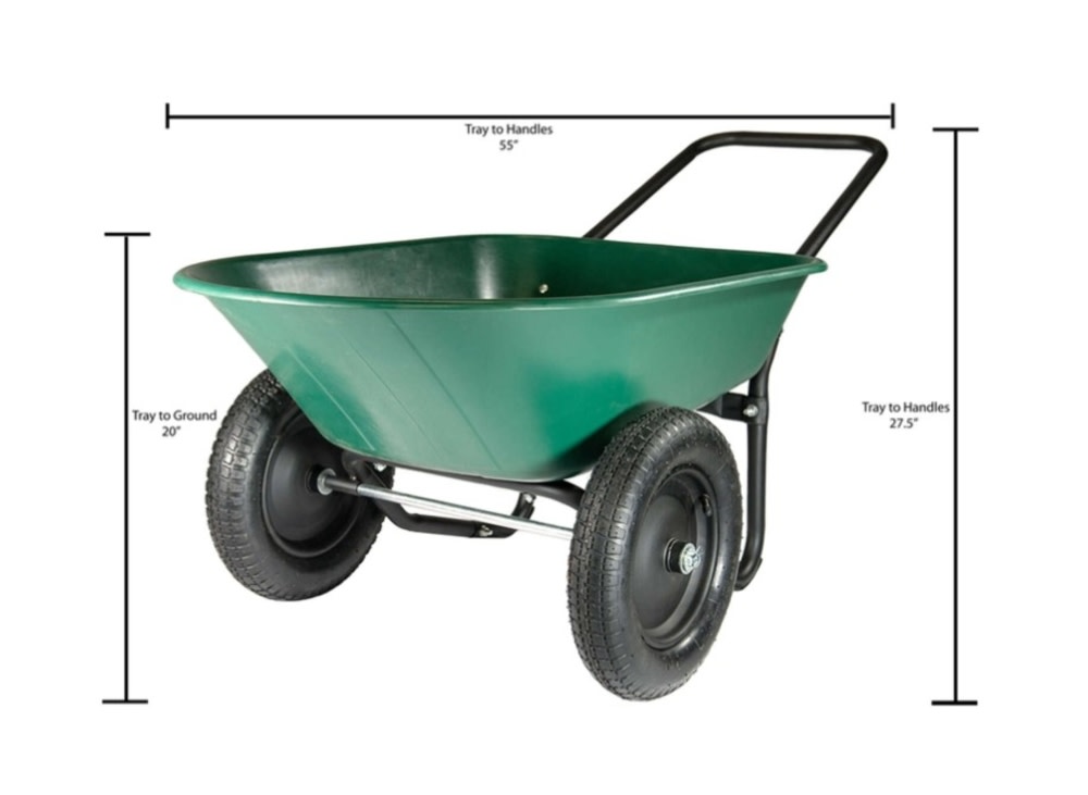 Yard Rover Garden Star Poly Residential Wheelbarrow 5 Cu Ft - Ascmtools