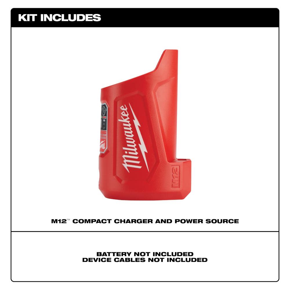 Milwaukee M12 Charger and Portable Power Source - Ascmtools