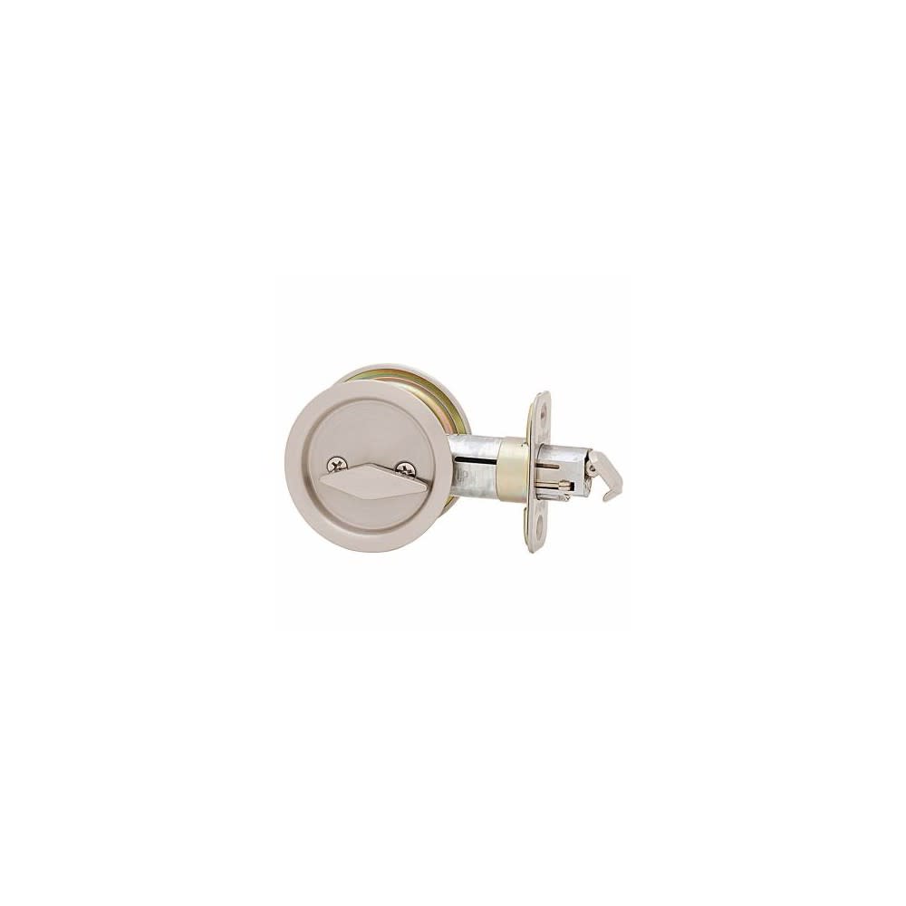 Kwikset Satin Nickel Round Pocket Door Privacy Lock - Ascmtools