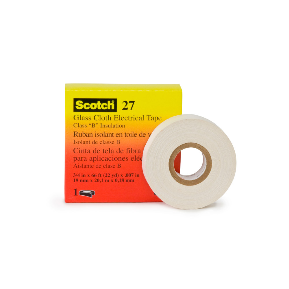 3M Scotch Electrical Tape 0.5″ x 66′ White Glass Cloth - Ascmtools