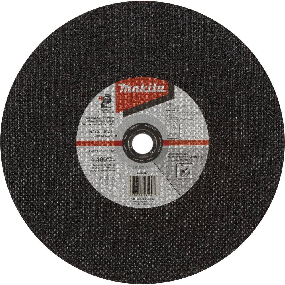 Makita Thin Cut Off Wheels for Aluminum Cutting 14″ x .110″ x 1″ Type 1 30 Grit 5pk - Ascmtools