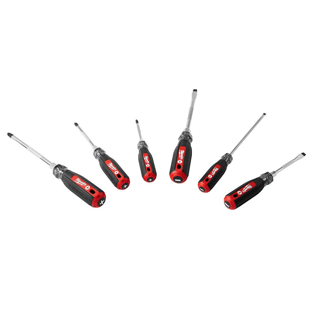Milwaukee 6Pc Cushion Grip Screwdriver Kit - Ascmtools