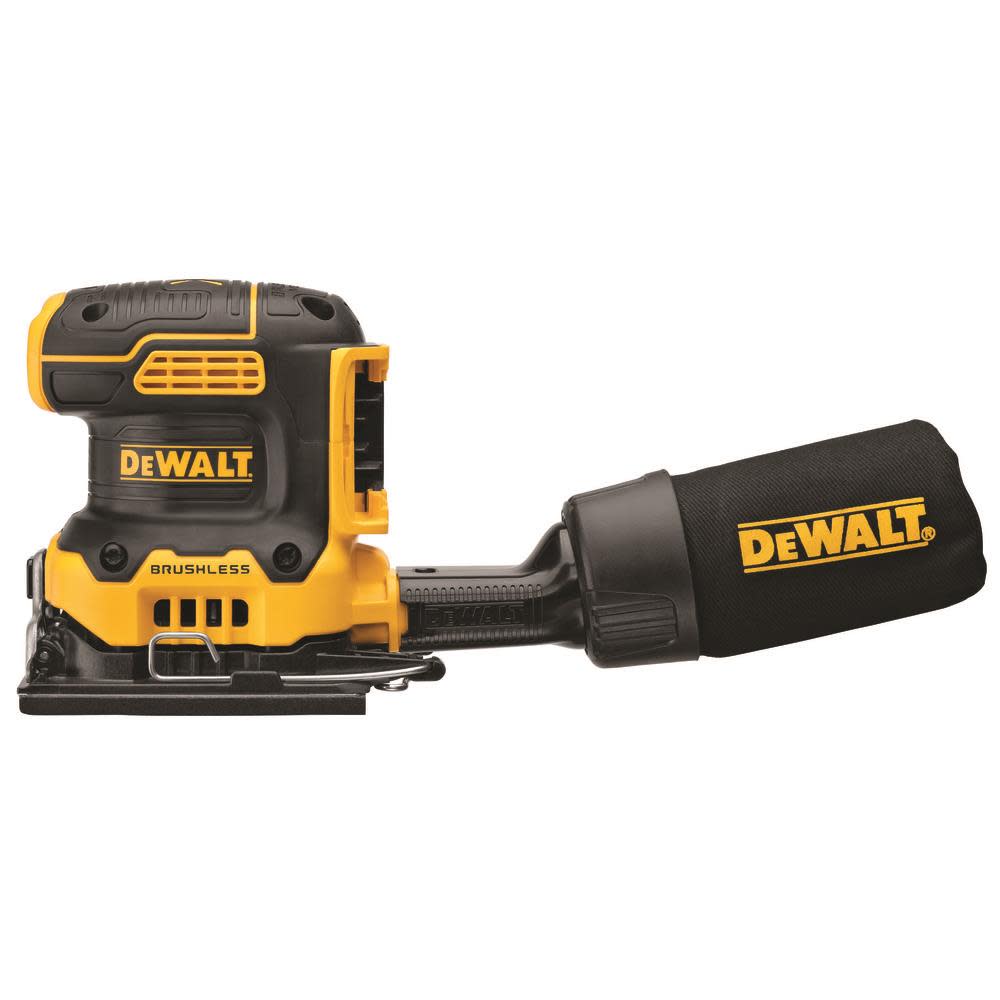 DEWALT 20V MAX XR Sander 1/4″ Sheet Variable Speed with Compact 4Ah Battery Starter Kit Bundle - Ascmtools