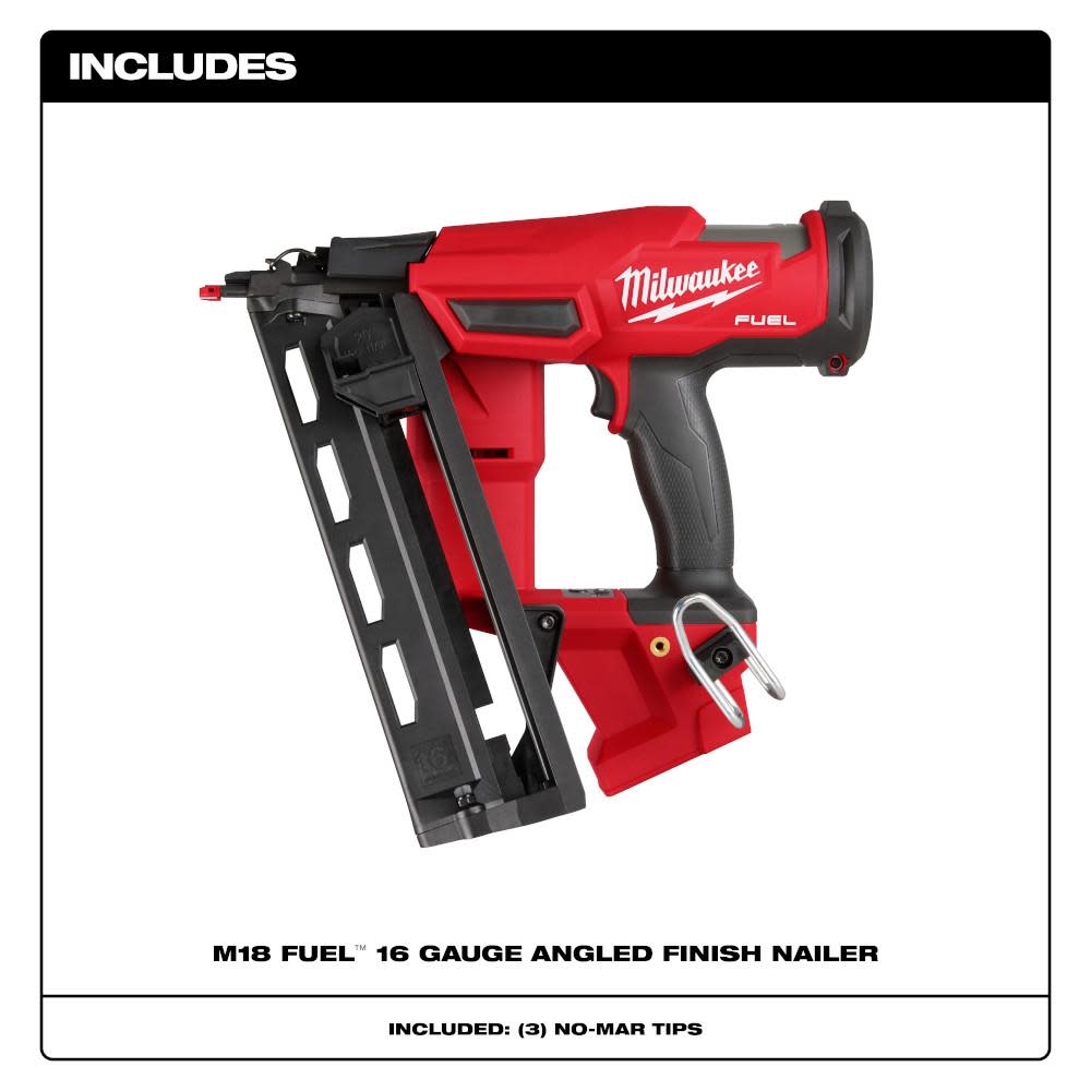 Milwaukee M18 FUEL Angled Finish Nailer 16 Gauge Reconditioned Bare Tool - Ascmtools