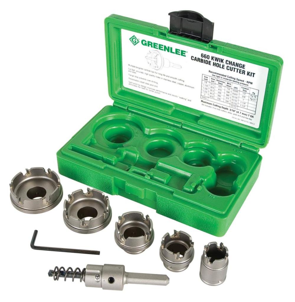 Greenlee 7-PC Carbide Hole Cutter Kit - Ascmtools