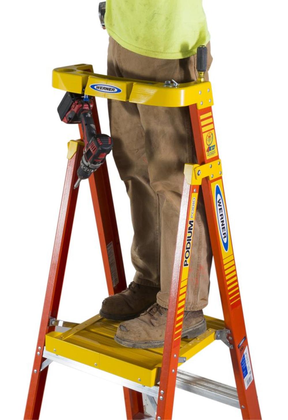Werner Podium 6-ft Fiberglass 300-lb Type IA Platform Ladder - Ascmtools