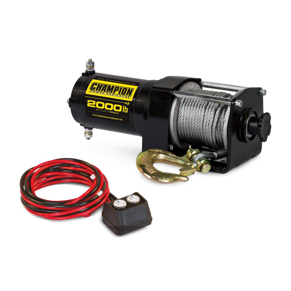 Champion Power Equipment 2000-lb. ATV/UTV Winch Kit - Ascmtools