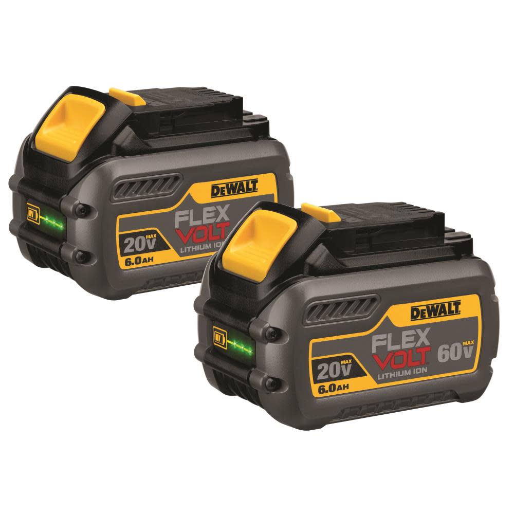 DEWALT 20V/60V MAX* FLEXVOLT 6.0 Ah Battery 2 pack - Ascmtools