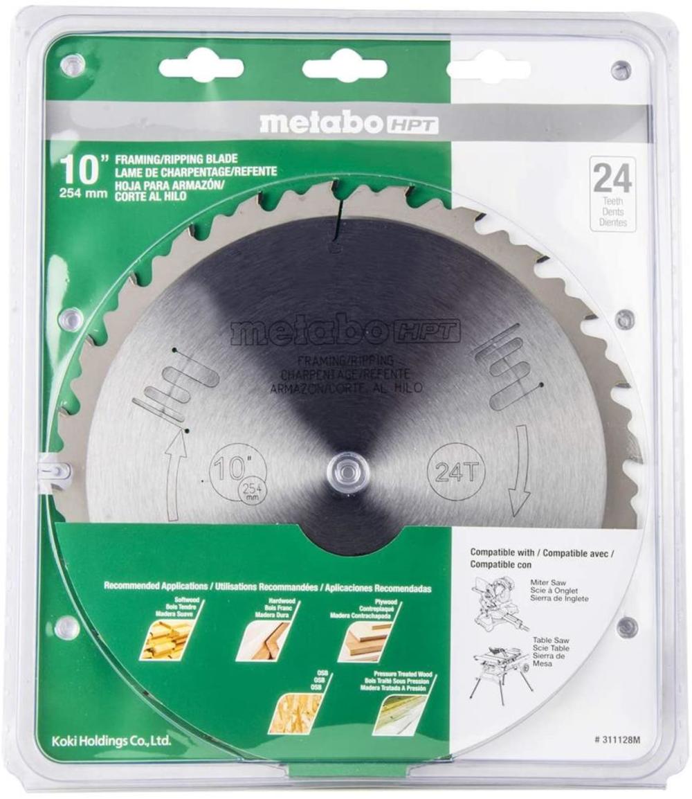 Metabo HPT Miter/Table Saw Blade 10″ 24T Tungsten Carbide Tipped - Ascmtools