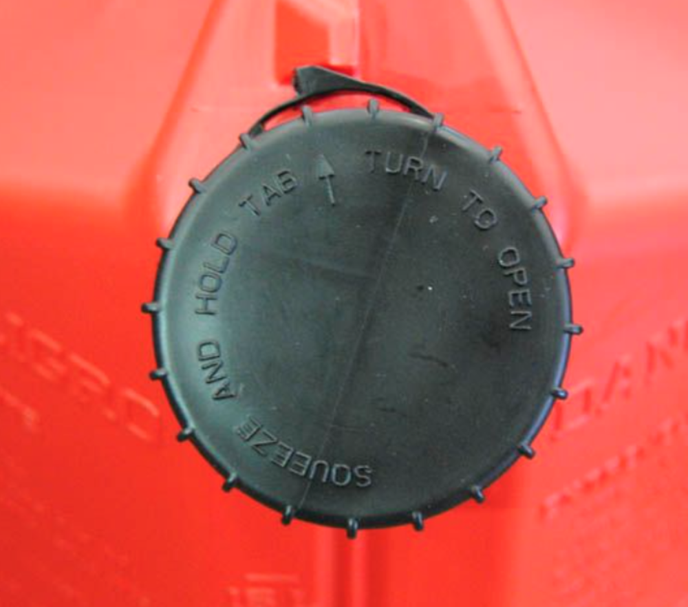 Surecan Replacement 2.2 Gallon Tether/Spout Cap & Back Cap - Ascmtools