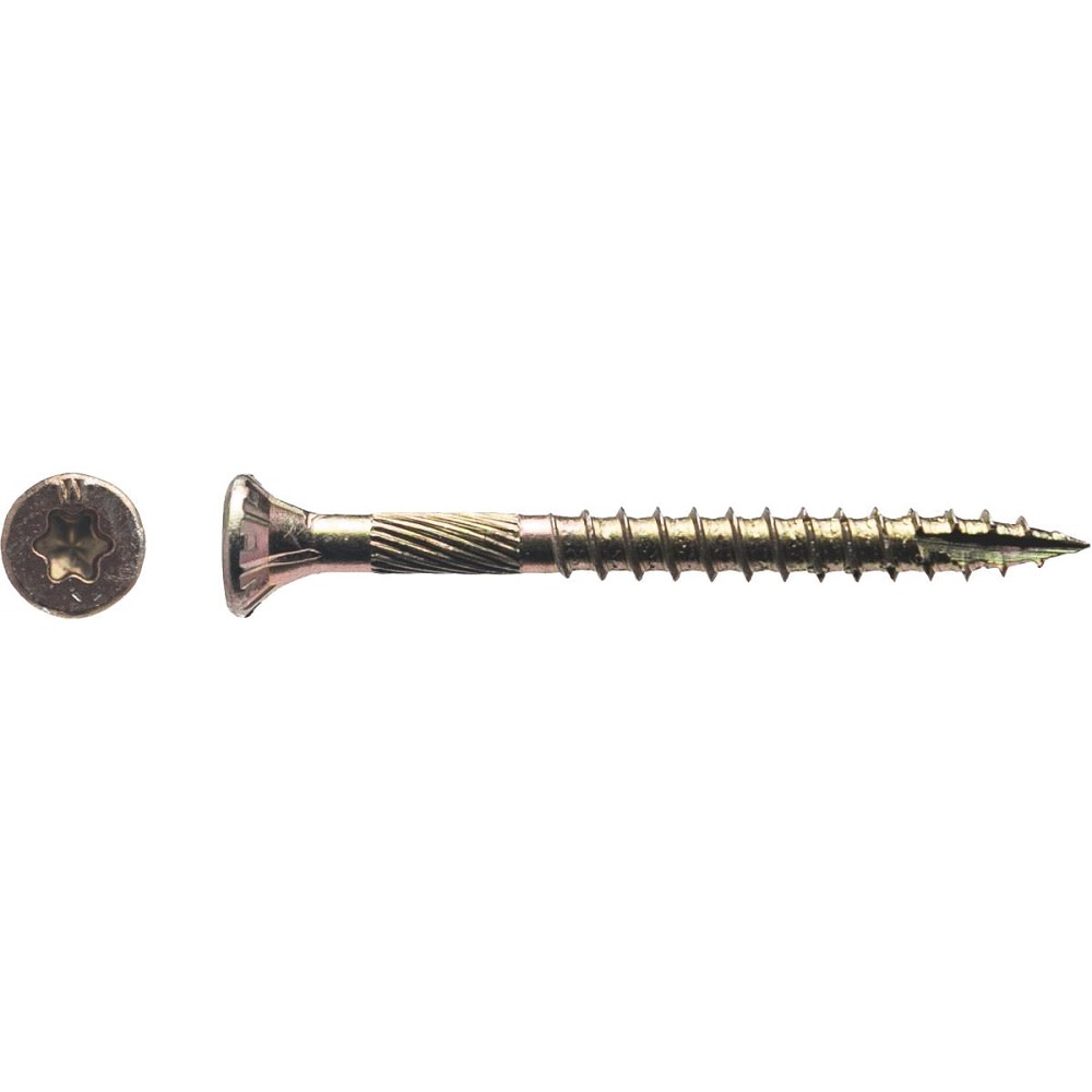 Western Builders Supply #9 x2 in. Yellow Zinc Steel Star Flat Head Screw – 3000/Box - Ascmtools