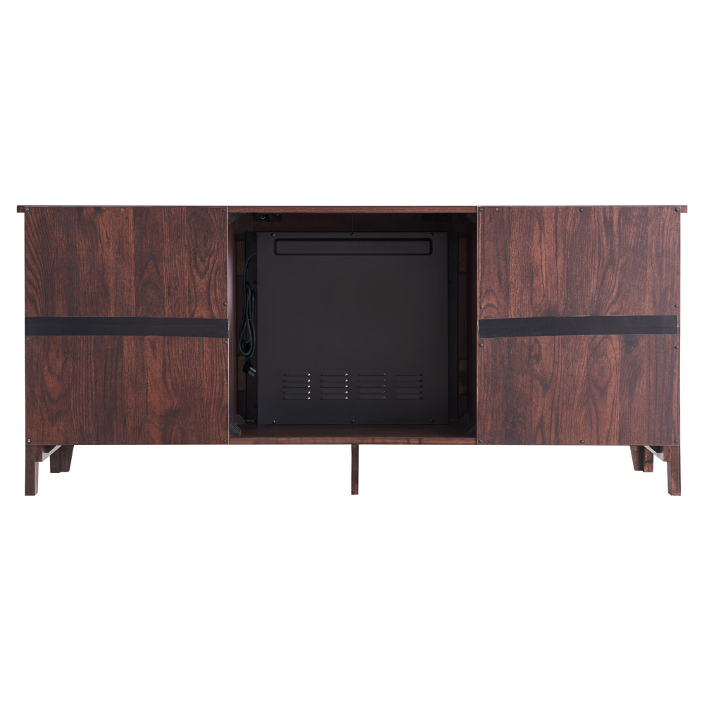 Hearthpro Open Abrasive Grain Coat Console Media Electric Fireplace - Ascmtools