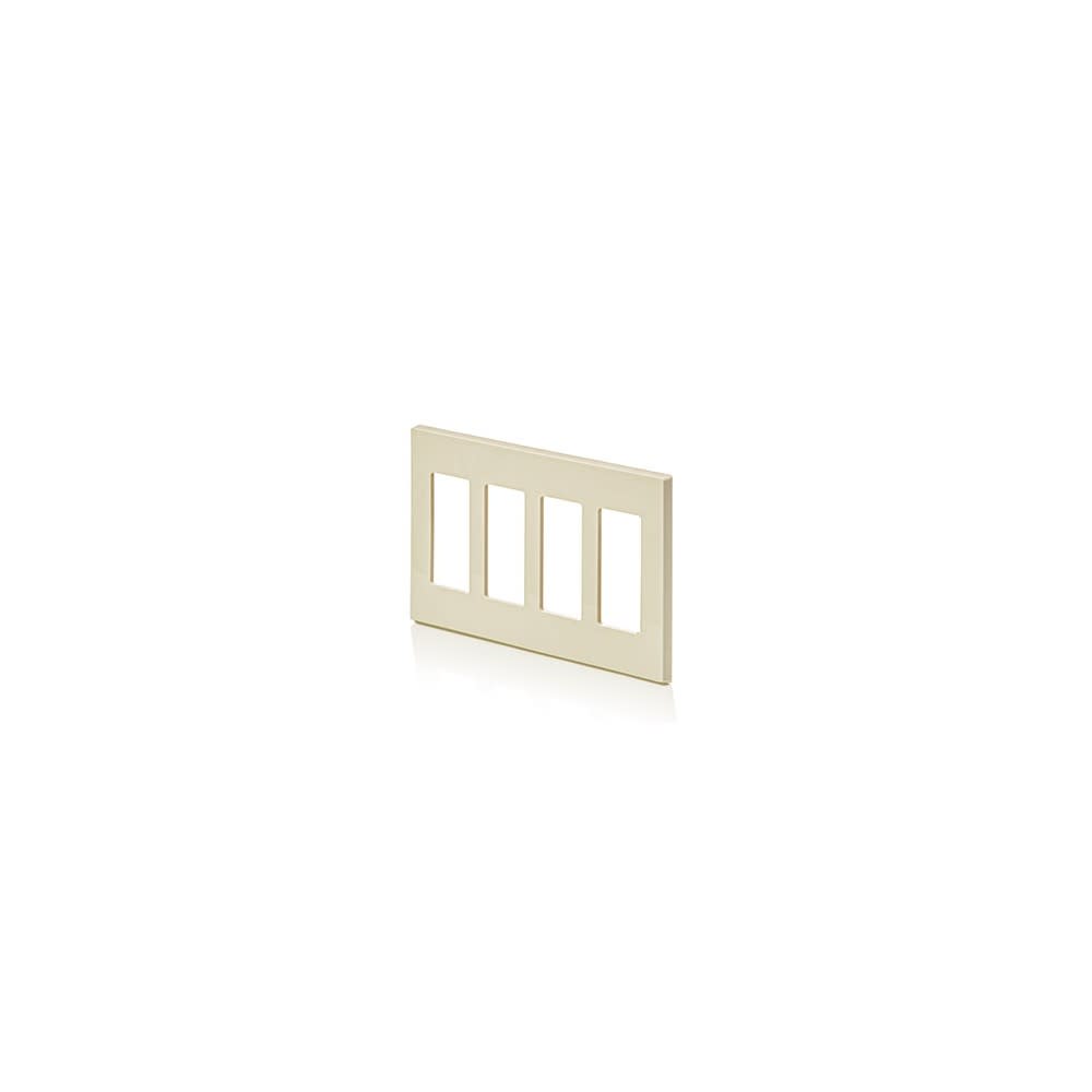Leviton 4 Gang Decora Plus Light Almond Screwless Wallplate - Ascmtools