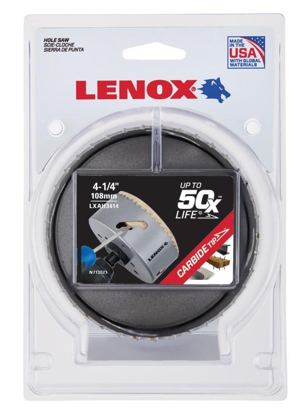 Lenox Hole Saw Carbide Tipped 4 1/4″ 108mm - Ascmtools