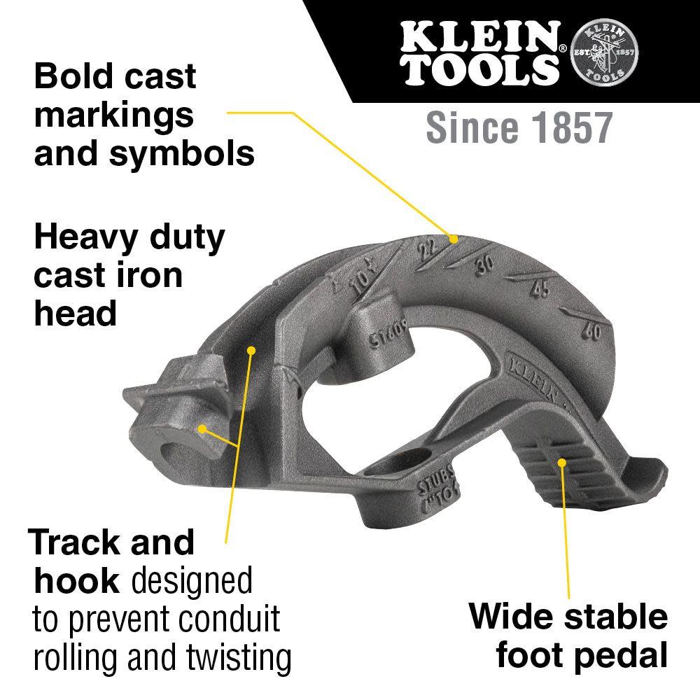 Klein Tools 3/4″ Iron Conduit Bender Head - Ascmtools