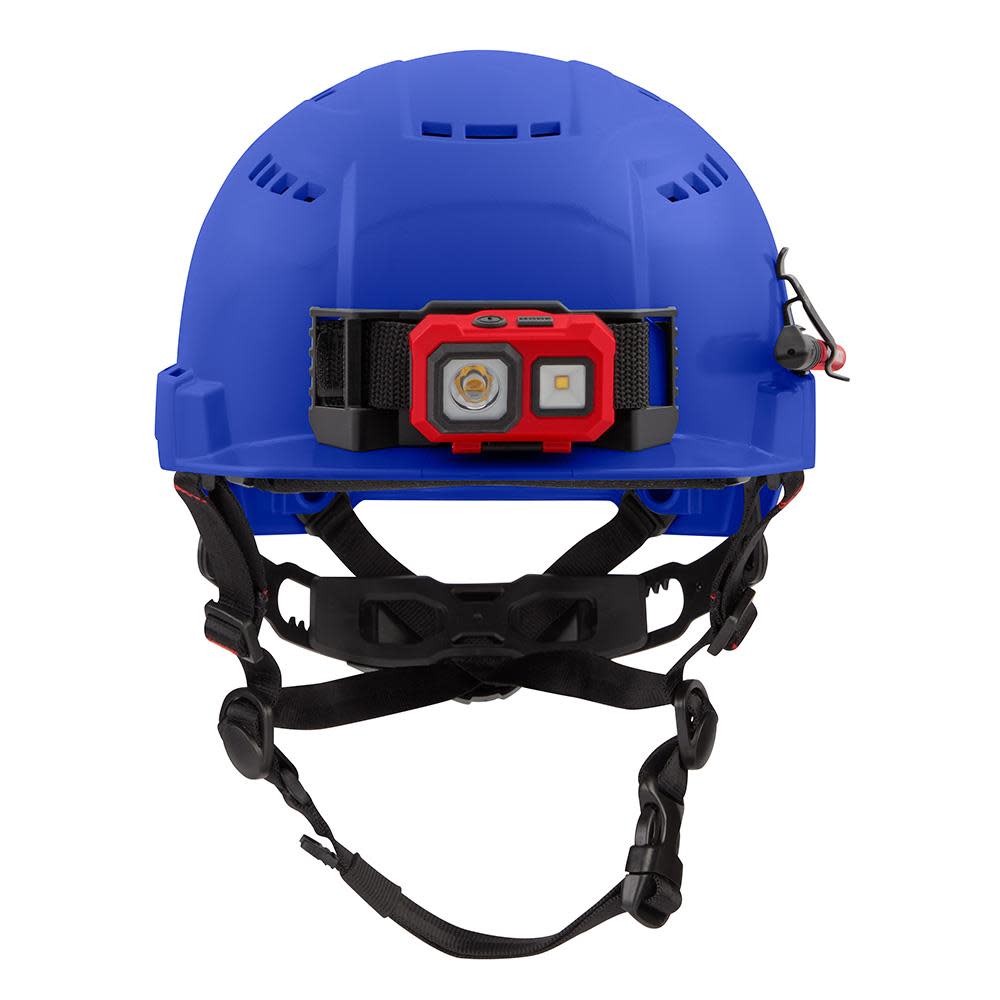 Milwaukee Blue Front Brim Vented Helmet with BOLT Class C - Ascmtools