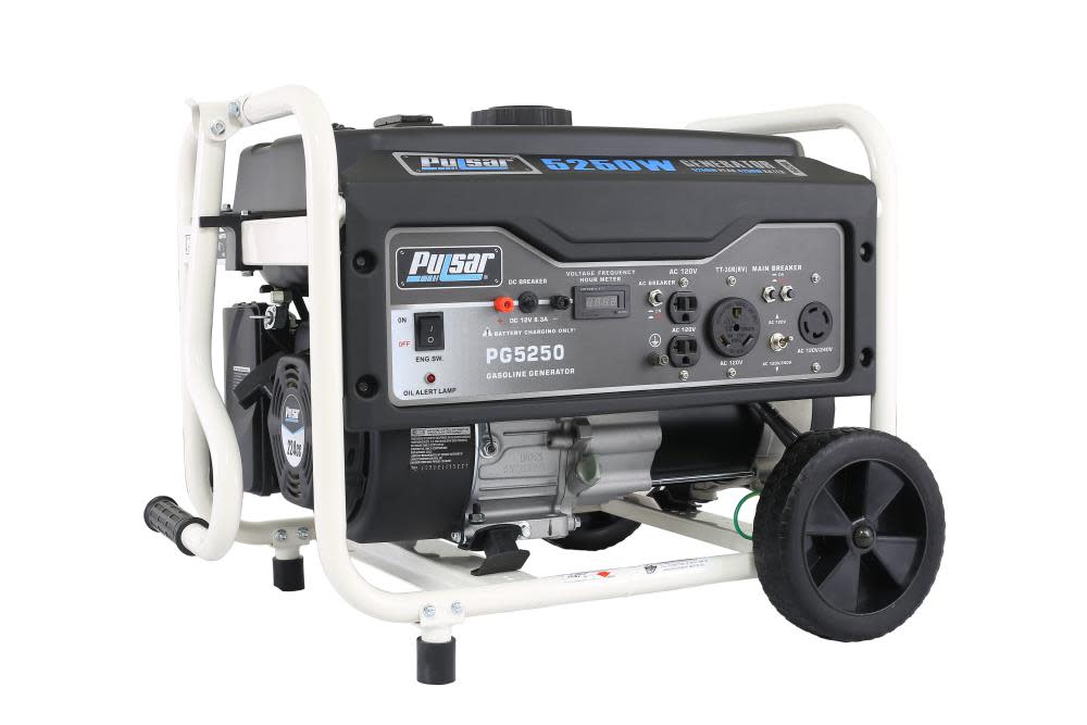 Pulsar Products 5250/4250-Watt Gasoline Powered Recoil Start Portable Generator with 224 cc Ducar Engine - Ascmtools