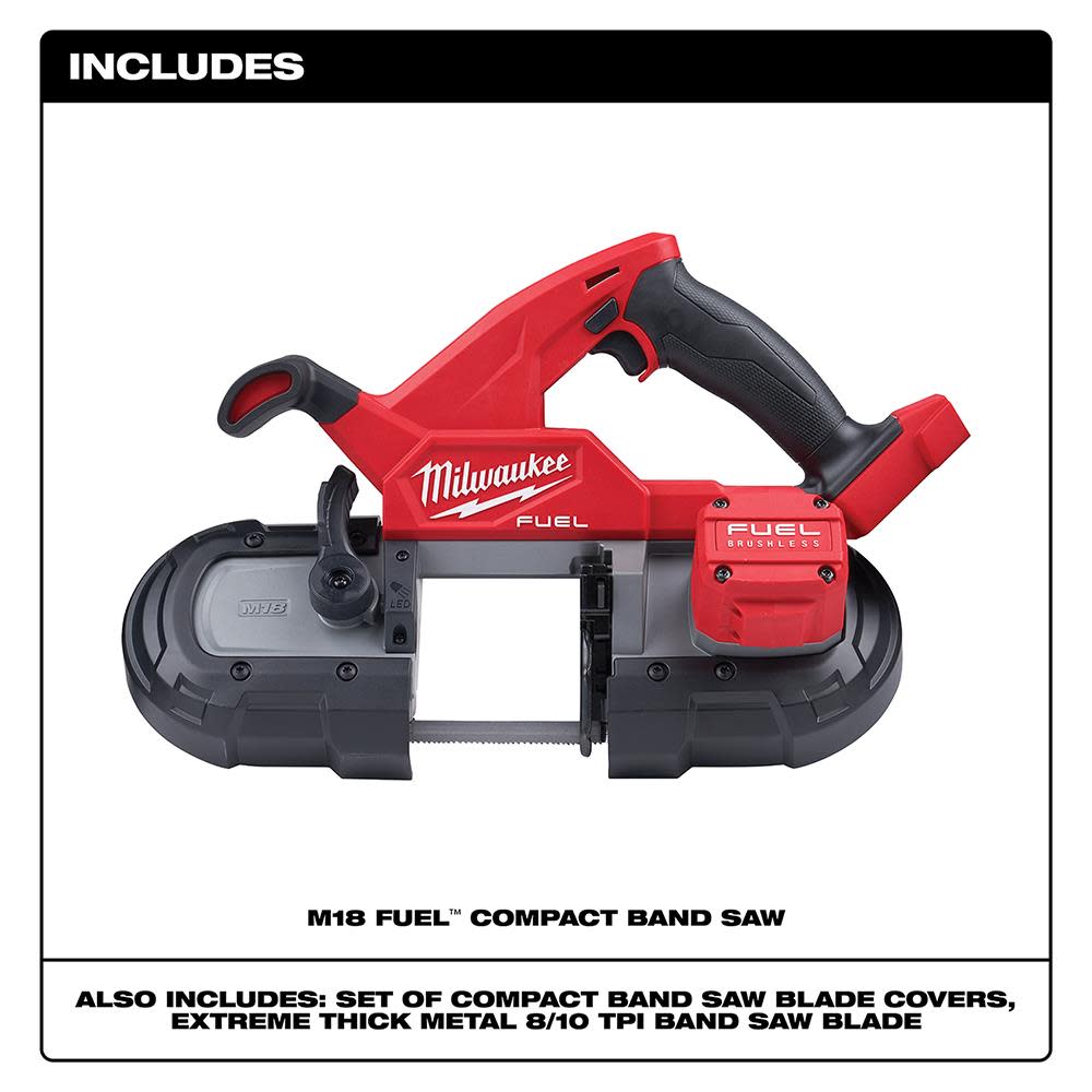 Milwaukee M18 FUEL Compact Band Saw (Bare Tool) - Ascmtools