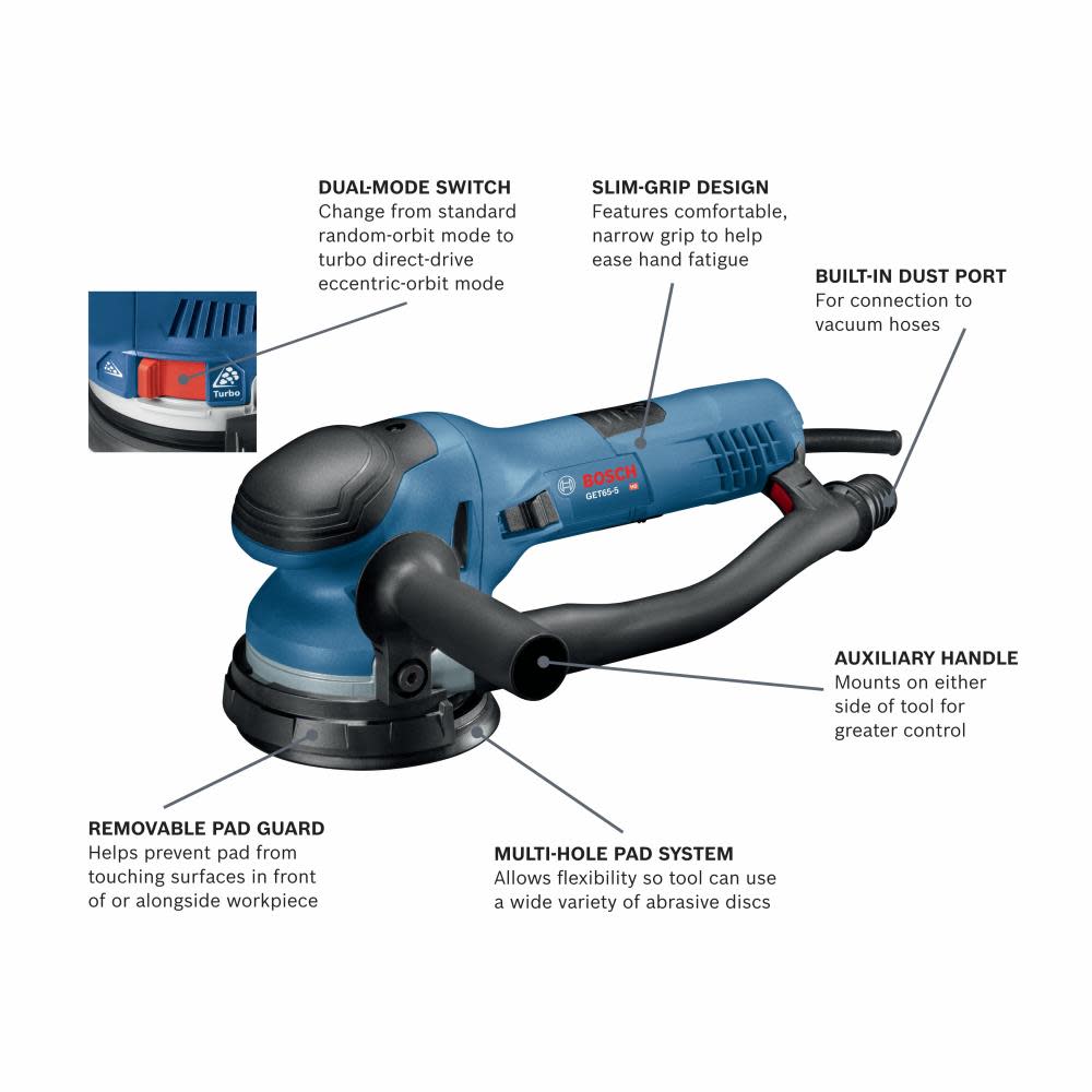 Bosch 5 In. Dual-Mode Random Orbit Sander - Ascmtools
