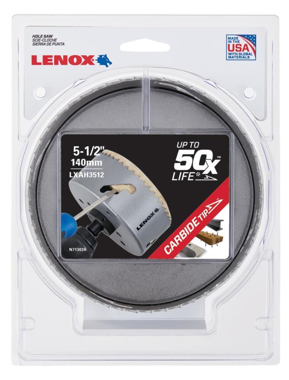 Lenox Hole Saw Carbide Tipped 5 1/2″ 140mm - Ascmtools