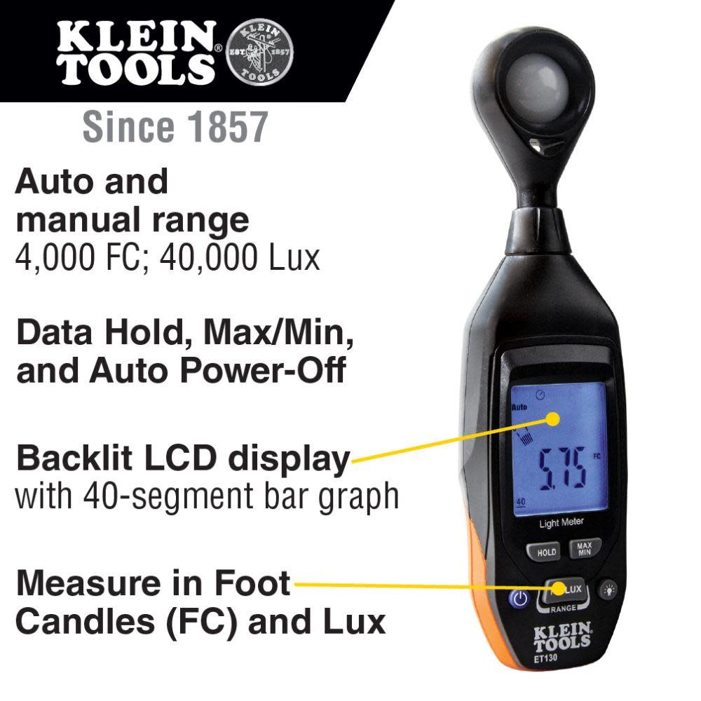 Klein Tools Digital Light Meter - Ascmtools