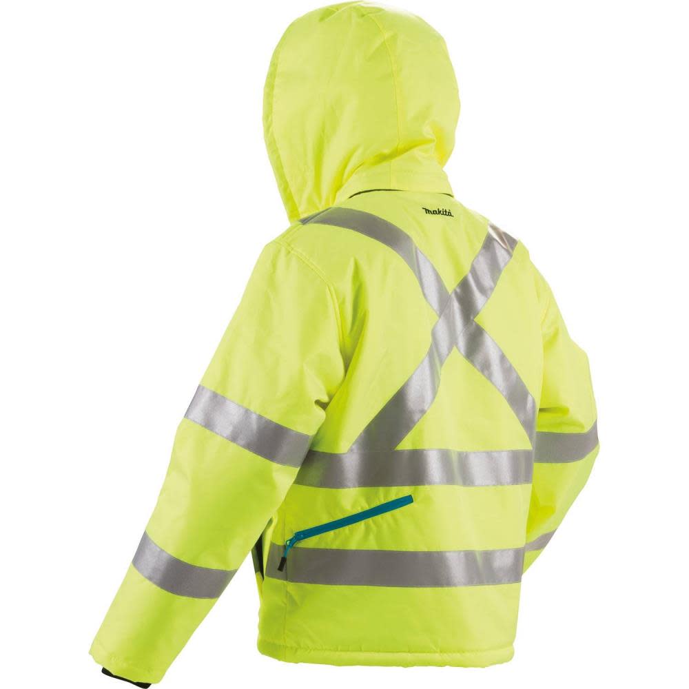 Makita 18V LXT Lithium-Ion Cordless High Visibility Heated Jacket Jacket Only (XL) - Ascmtools