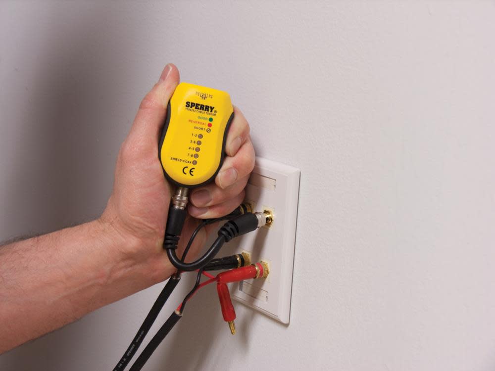 Gardner Bender Sperry Instruments TT64202 Cable Test Plus Coax & UTP/STP Cable Tester – Detects: Shorts / Miss-Wires & Reversals Wiring Reference Chart Included 2 Pc. Kit Yellow & Black - Ascmtools