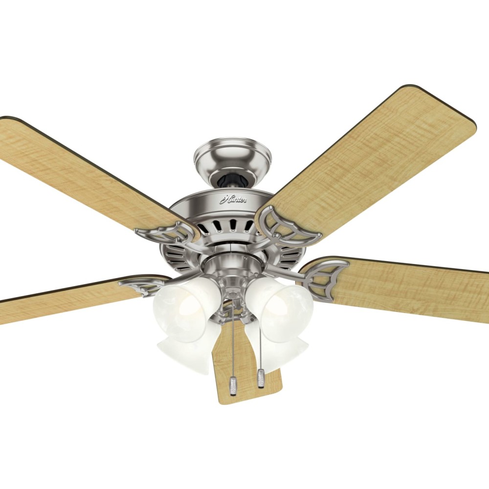 Hunter Fan Studio Series Ceiling Fan 52″ Brushed Nickel Cherry - Ascmtools