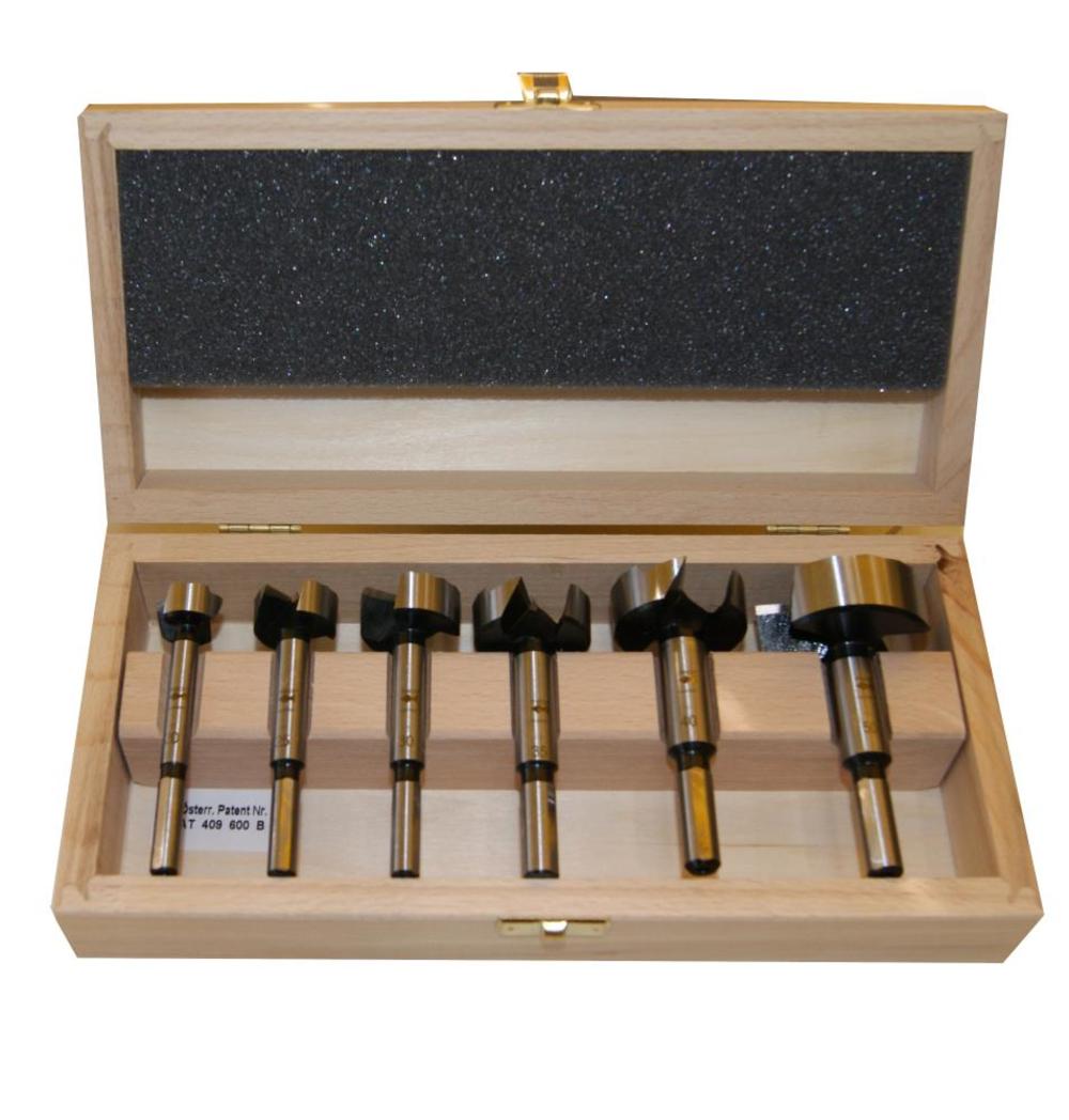 Fisch 6 pc Wood Box Metric Forstner Bit Set - Ascmtools