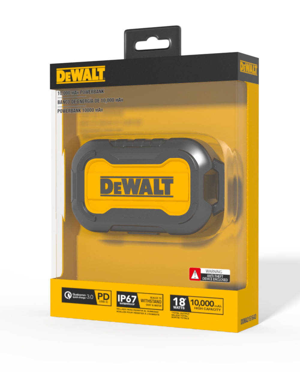 DEWALT DEWALTMicroUSBPowerBank 18 Watts 10000 mAh - Ascmtools