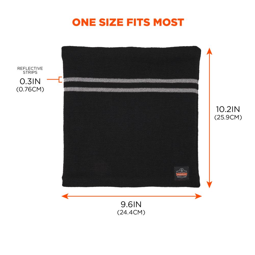 Ergodyne N-Ferno 6961 Black Reflective Winter Neck Gaiter - Ascmtools