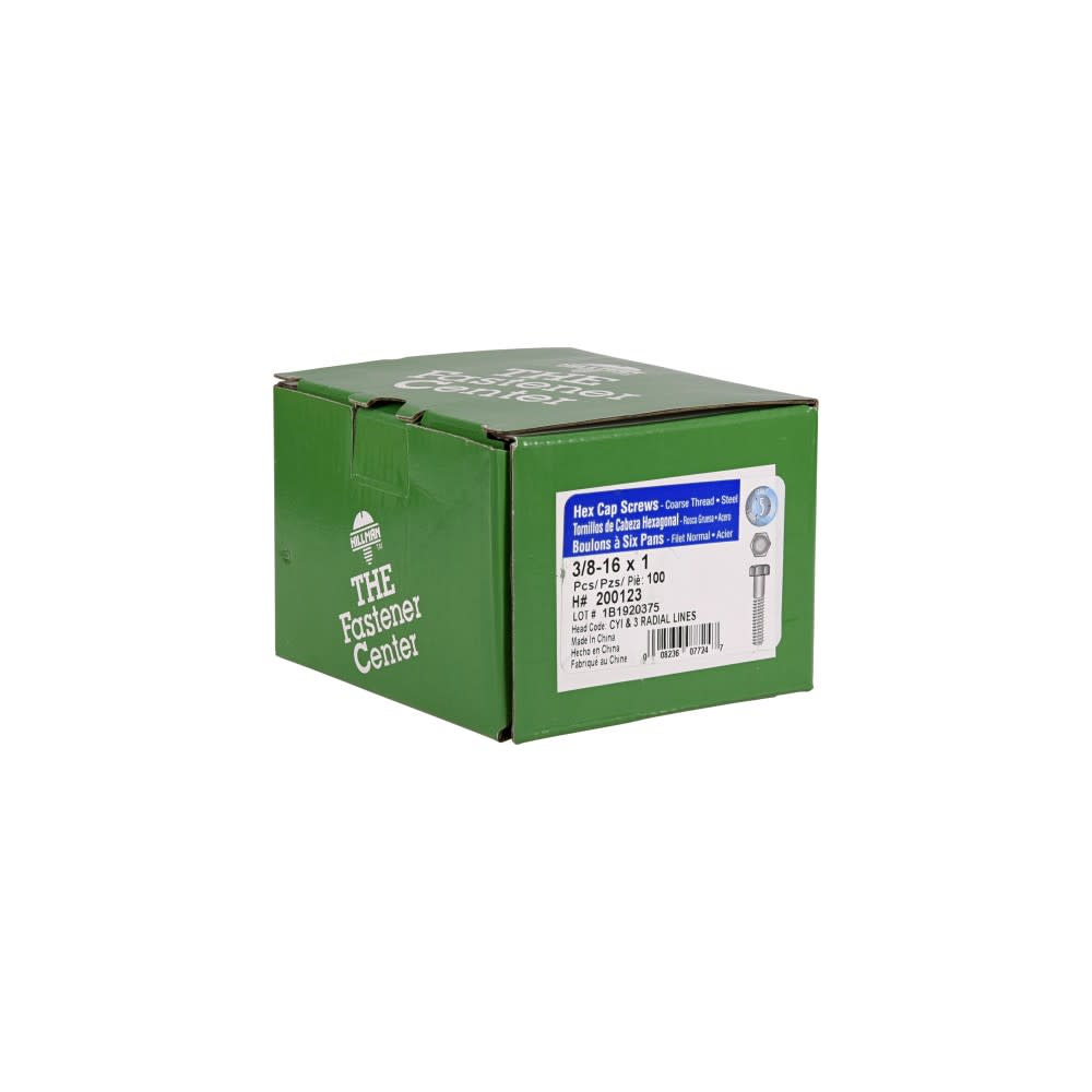 Hillman 3/8-16 x 1 1/2″ USS Grade 5 Hex Cap Screw 100pk - Ascmtools