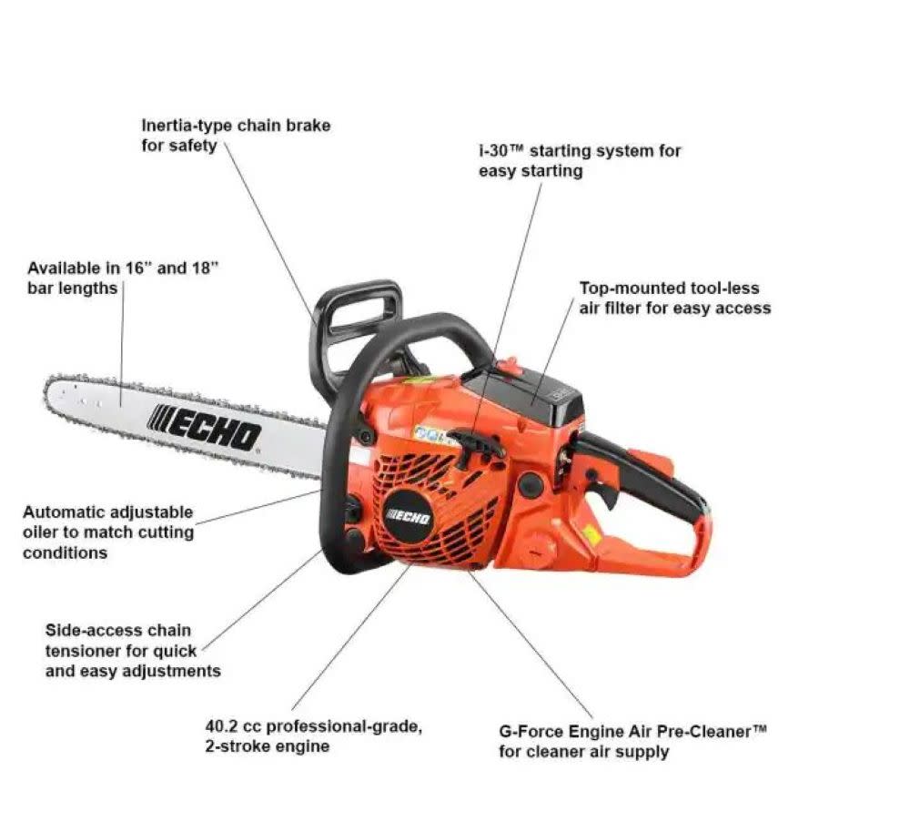 Echo CS 400 Chain Saw 18″ Gas 40.2cc - Ascmtools