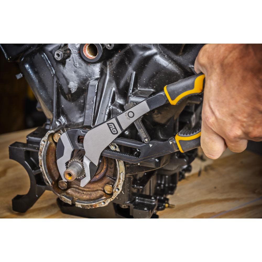 GEARWRENCH 10″ Pitbull Auto-Bite Tongue & Groove Dual Material Pliers - Ascmtools