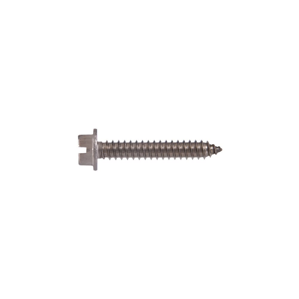 Hillman #14 x 1″ Stainless SlottedHex Washer Sheet Metal Screw 100pk - Ascmtools