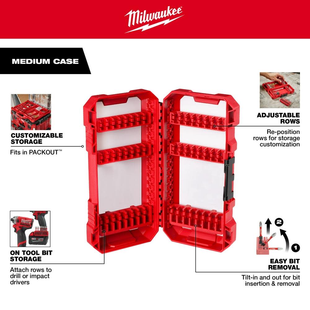 Milwaukee Customizable Medium Case for Impact Driver Accessories - Ascmtools