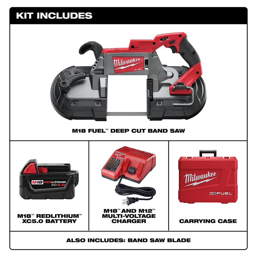 Milwaukee M18 FUEL Deep Cut Band Saw – 1 Battery Kit - Ascmtools